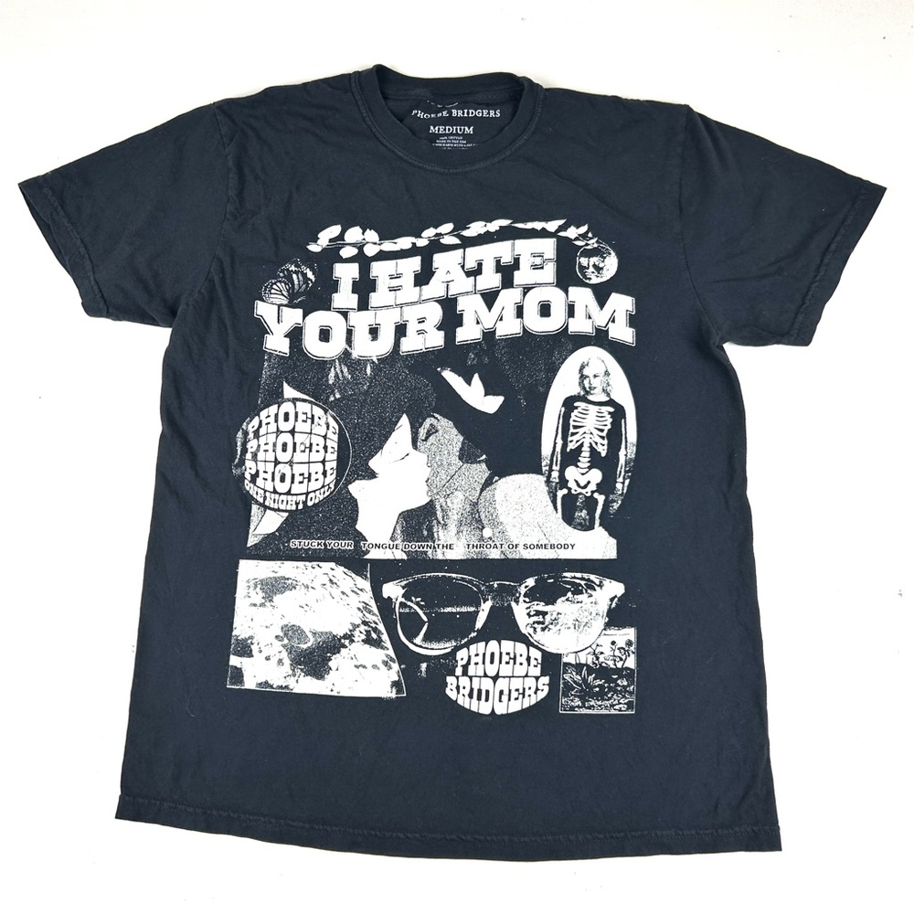 Phoebe Bridgers ICU Punisher I Hate Your Mom Rock Tee Sz Medium
